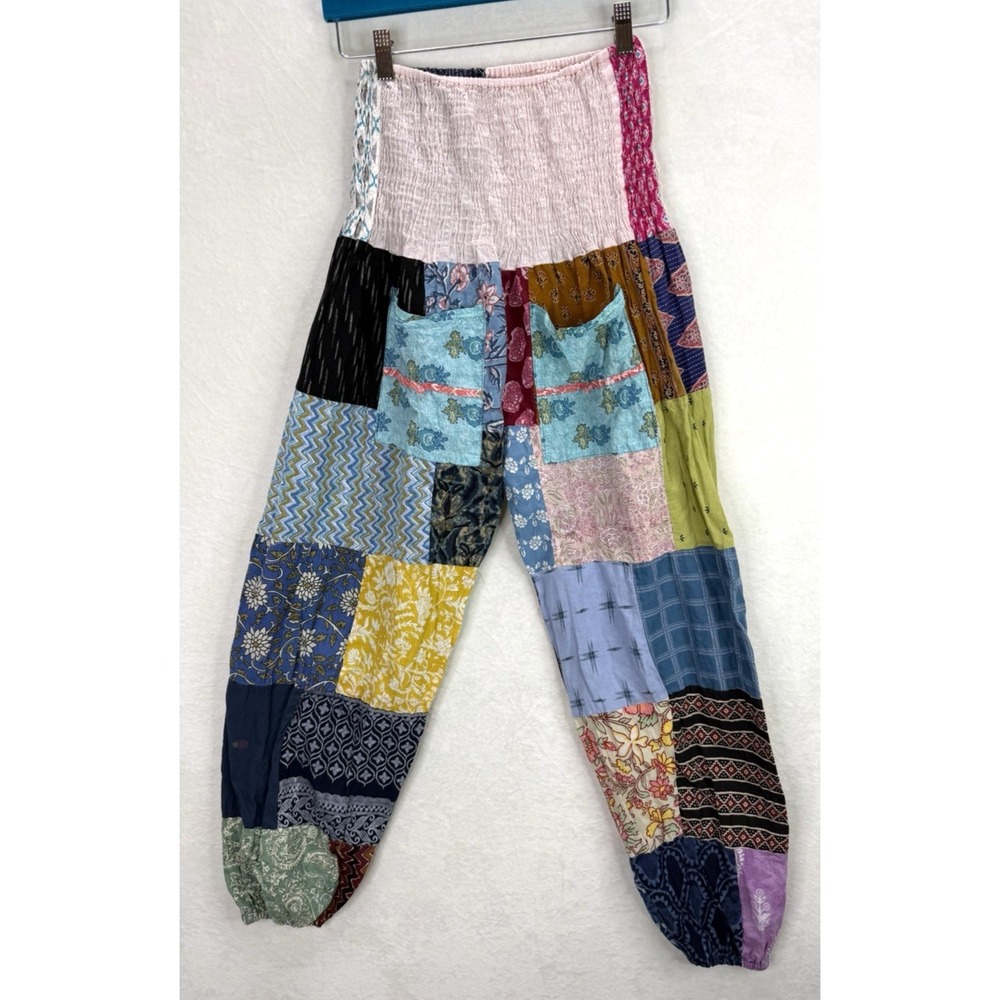 Ashley Taylor Women's Patchwork Harem Pants One Size